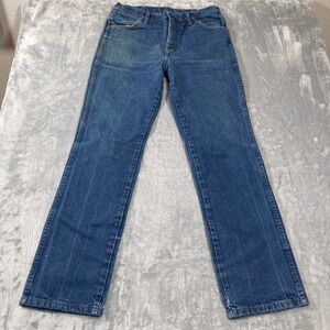 Wrangler Cowboy Cut Slim Fit Jeans 936PWD Mens 32x32 Blue Denim Western Straight